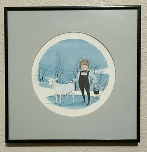 P. Buckley Moss "My Companion" Signed & Numbered Framed Art Print 640/1000 1986